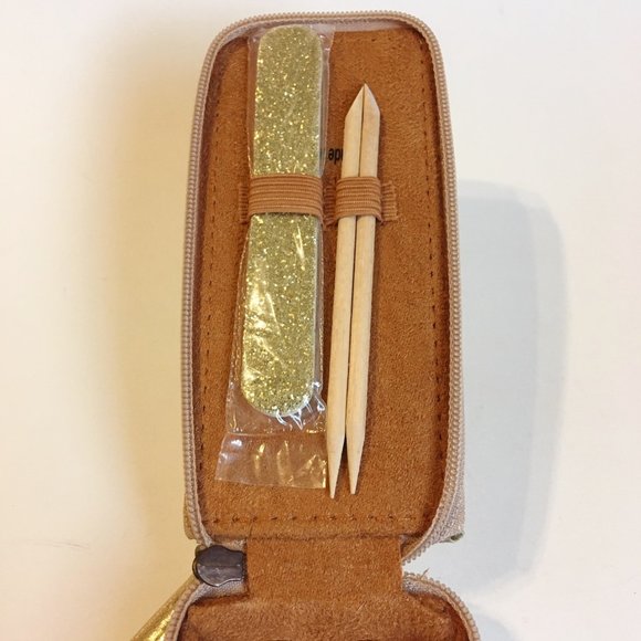 Travel Jewelry Organizer Clinique Nail Kit File Clippers Trifold Storage Holder - Picture 10 of 12